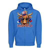 True Royal moorica with cow billie wilder Zipper Hoodie - texasbilliewilder