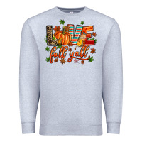 Heather Grey love fall  yall Premium Sweatshirt - AdoDesignShop