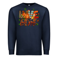 Navy love fall  yall Premium Sweatshirt - AdoDesignShop