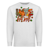 Oatmeal Heather love fall  yall Premium Sweatshirt - AdoDesignShop