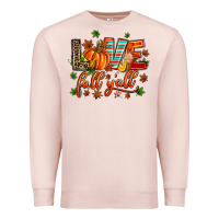 Pale Pink love fall  yall Premium Sweatshirt - AdoDesignShop