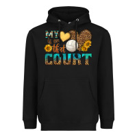 Black my heart is on that court Heavyweight Hoodie - HRA Design Shop