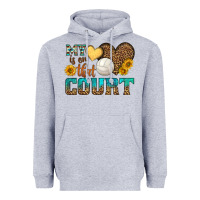 Heather Grey my heart is on that court Heavyweight Hoodie - HRA Design Shop