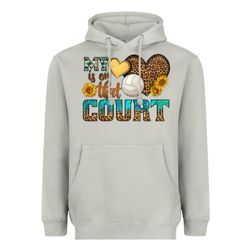 My Heart Is On That Court Heavyweight Hoodie by HRA Design Shop | Teevron