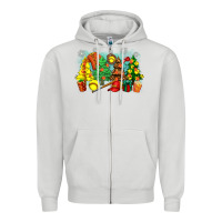 Dove Grey christmas trees with softball Zipper Hoodie - Zillion Design Studio
