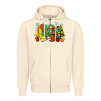 Sandshell christmas trees with softball Zipper Hoodie - Zillion Design Studio