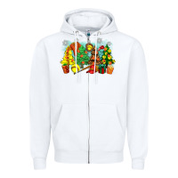 White christmas trees with softball Zipper Hoodie - Zillion Design Studio