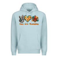 Blue Mist peace love thanksgiving Premium Hoodie - BarkalooDesign