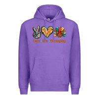 Purple peace love thanksgiving Premium Hoodie - BarkalooDesign