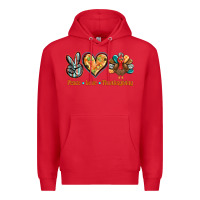 Red peace love thanksgiving Premium Hoodie - BarkalooDesign