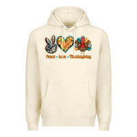 Sandshell peace love thanksgiving Premium Hoodie - BarkalooDesign