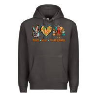 Smoke peace love thanksgiving Premium Hoodie - BarkalooDesign