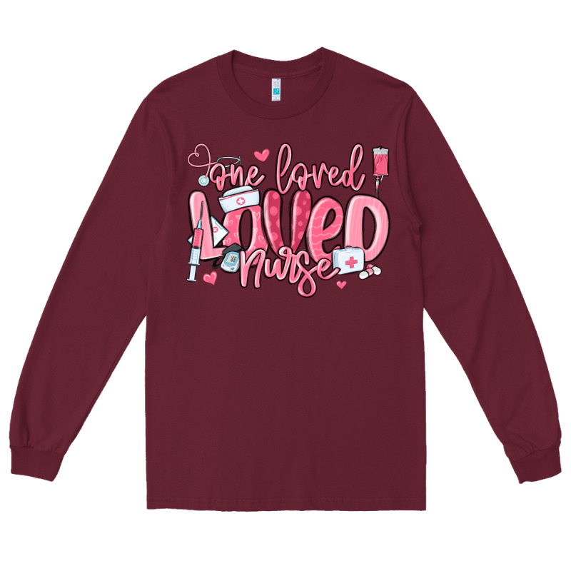 One Loved Nurse Valentine's Day Long Sleeve Tee by MaliasSmallBusiness | Teevron