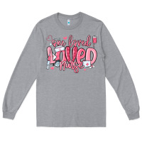 Heather Grey one loved nurse valentine's day Long Sleeve Tee - MaliasSmallBusiness