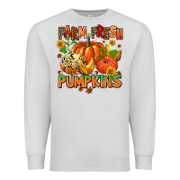 Dove Grey farm fresh pupkins Premium Sweatshirt - AdoDesignShop