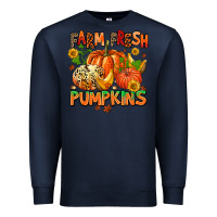 Navy farm fresh pupkins Premium Sweatshirt - AdoDesignShop