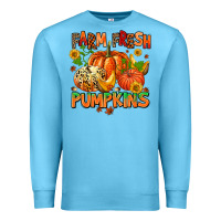 Ocean Blue farm fresh pupkins Premium Sweatshirt - AdoDesignShop