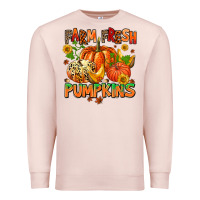 Pale Pink farm fresh pupkins Premium Sweatshirt - AdoDesignShop
