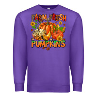 Purple farm fresh pupkins Premium Sweatshirt - AdoDesignShop