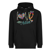 Black love autism Heavyweight Hoodie - SublimationCraftShop