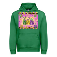 Emerald mardi gras bead dogs Urban Hoodie - MaliasSmallBusiness