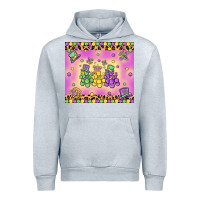 Heather Grey mardi gras bead dogs Urban Hoodie - MaliasSmallBusiness