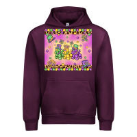 Mauve Wine mardi gras bead dogs Urban Hoodie - MaliasSmallBusiness