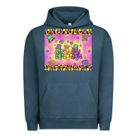 Pigment Midnight Navy mardi gras bead dogs Urban Hoodie - MaliasSmallBusiness