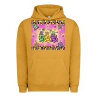 Pigment Peanut Butter mardi gras bead dogs Urban Hoodie - MaliasSmallBusiness