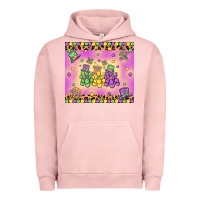 Pigment Salmon mardi gras bead dogs Urban Hoodie - MaliasSmallBusiness