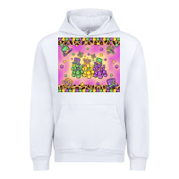 White mardi gras bead dogs Urban Hoodie - MaliasSmallBusiness