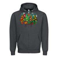 Smoke christmas trees with basketball Zipper Hoodie - Zillion Design Studio