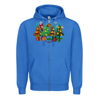 True Royal christmas trees with basketball Zipper Hoodie - Zillion Design Studio