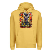 Antique Gold firefighter axe and ladder Premium Hoodie - LillyAllenDesigns