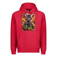Cardinal firefighter axe and ladder Premium Hoodie - LillyAllenDesigns