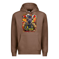 Chestnut firefighter axe and ladder Premium Hoodie - LillyAllenDesigns
