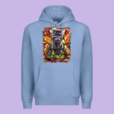 Firefighter Axe And Ladder Premium Hoodie Designed By Lillyallendesigns