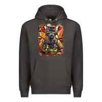 Smoke firefighter axe and ladder Premium Hoodie - LillyAllenDesigns