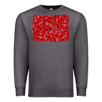 Charcoal Heather bandana background Premium Sweatshirt - AdoDesignShop