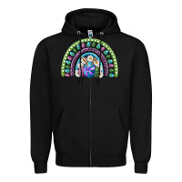 Black easter rainbow Zipper Hoodie - RanaPortraitStore