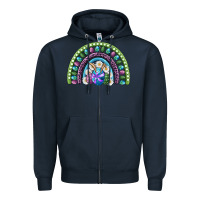 Navy easter rainbow Zipper Hoodie - RanaPortraitStore