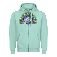 Seafoam easter rainbow Zipper Hoodie - RanaPortraitStore