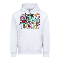 White every bunnys favorite teacher Urban Hoodie - MaliasSmallBusiness