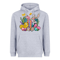 Heather Grey Easter Heart Easter Day Heavyweight Hoodie - Neo Western