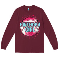 Burgundy birthday girl Long Sleeve Tee - MaliasSmallBusiness