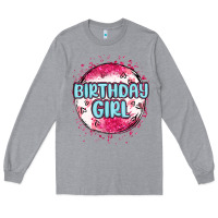 Heather Grey birthday girl Long Sleeve Tee - MaliasSmallBusiness