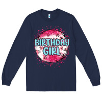 Navy birthday girl Long Sleeve Tee - MaliasSmallBusiness