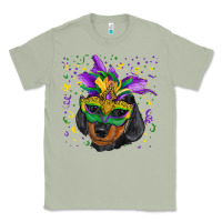 Matcha Mardi Gras Dachshund Puppy with Mask Classic Tee - RanaPortraitStore