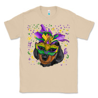 Mushroom Mardi Gras Dachshund Puppy with Mask Classic Tee - RanaPortraitStore