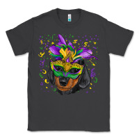 Smoke Mardi Gras Dachshund Puppy with Mask Classic Tee - RanaPortraitStore